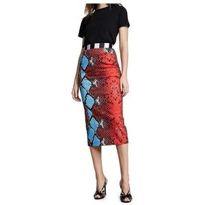 Stella Jean Skirts Red Python print Light blue